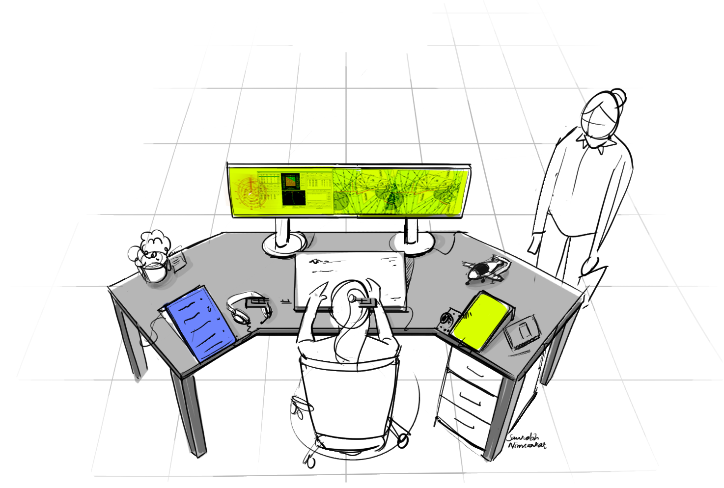 Multi Vehicle Supervisor at workstation