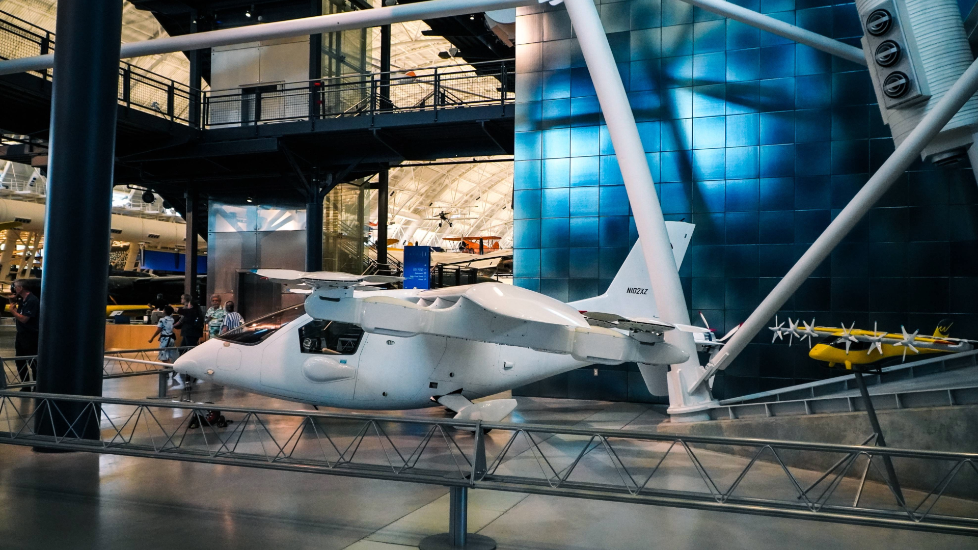Wisk’s Gen 3 aircraft and Gen 6 subscale model on display at the Smithsonian